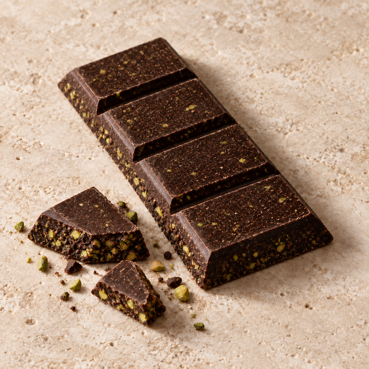 CIOCCOLATO DI MODICA IGP BIO AL PISTACCHIO DI SICILIA