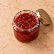 Vasetto di composta di fragole bio