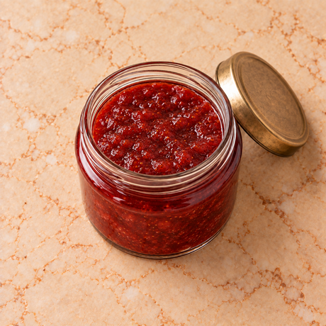 Vasetto di composta di fragole bio