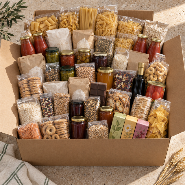Box scorta XXL bio con 48 prodotti biologici